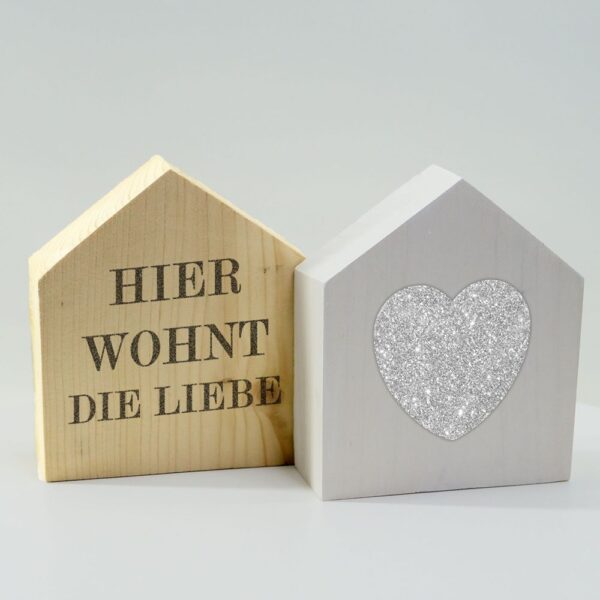 Holzhaus Dekoration Hier wohnt die Liebe Holzhäuser Deko Relaxiana